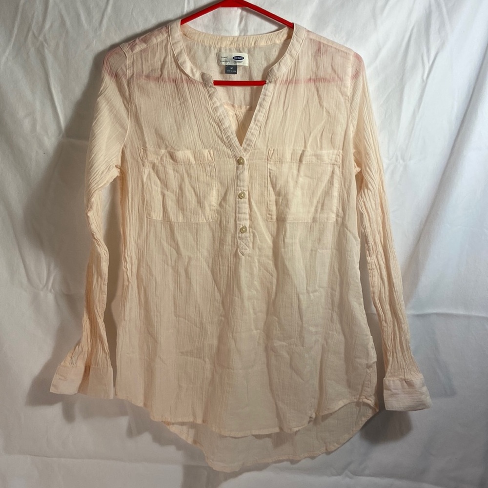 Light pink blush colour sheer top